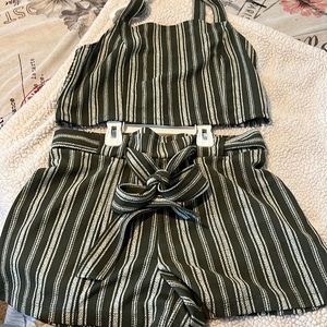 Two piece crop top with shorts